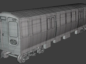 Chicago metro train 3D Model