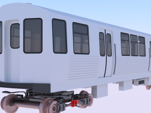 Chicago metro train Model 3D