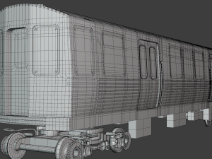 Chicago metro train Model 3D