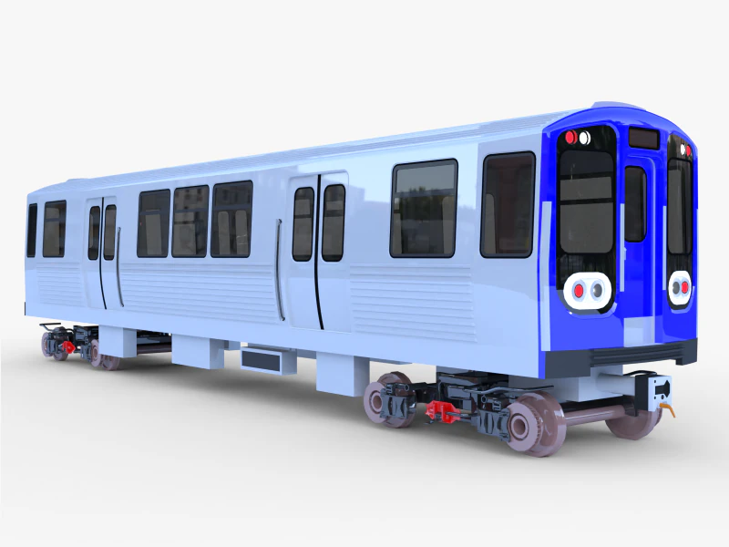 Chicago metro train 3D Model .c4d .max .obj .3ds .fbx .stl .blend 