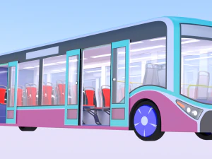 Autonomous city bus concept 2023 3D Model