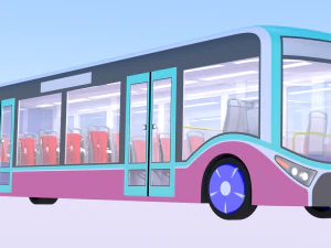 Autonomous city bus concept 2023 3D Model
