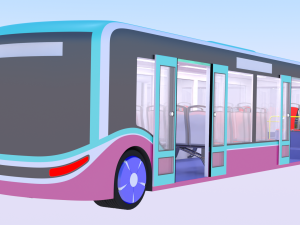 Autonomous city bus concept 2023 Model 3D