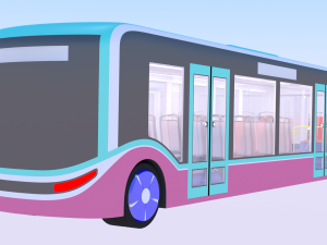 Autonomous city bus concept 2023 Model 3D