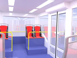 Autonomous city bus concept 2023 3D Model