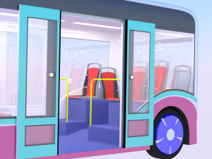 Autonomous city bus concept 2023 Model 3D