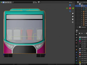 Autonomous city bus concept 2023 3D Model