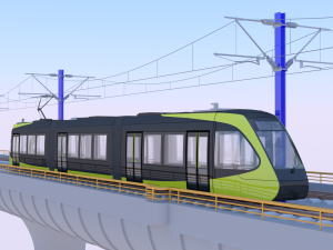 Bridge with Utsunomiya tram 3Dモデル