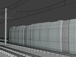 Bridge with Utsunomiya tram 3D 모델