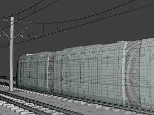 Bridge with Utsunomiya tram 3D Model