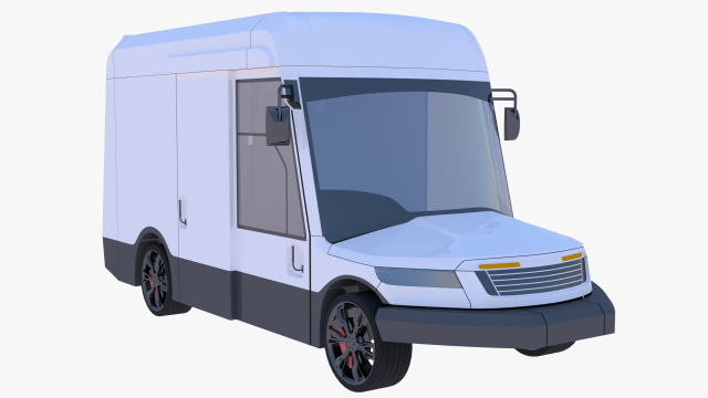 Oshkosh delivery van 3D 모델 .c4d .max .obj .3ds .fbx .stl .blend 