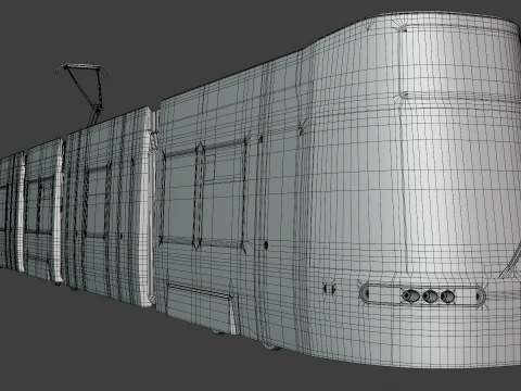 Tram Flexity Zurich exterior 3D Model