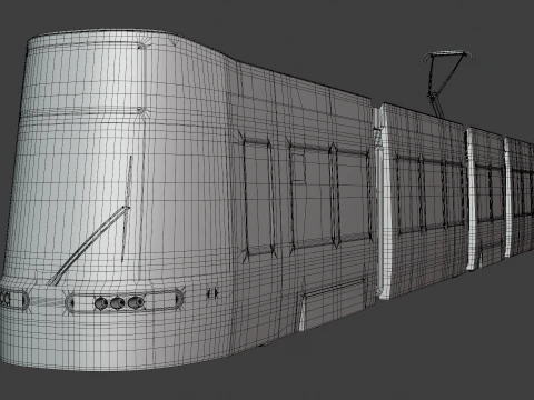 Tram Flexity Zurich exterior 3D Model