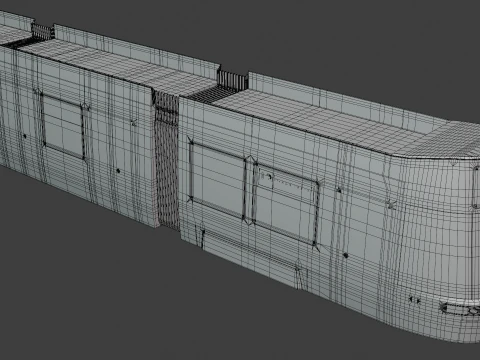 Tram Flexity Zurich exterior 3D Model