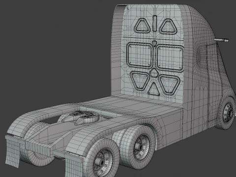 Future truck exterior 3D Model