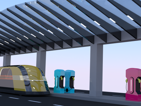 EV charger with Robovan 3Dモデル