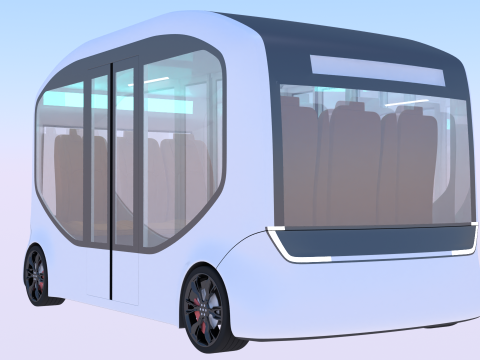 Autonomous minibus concept 3Dモデル