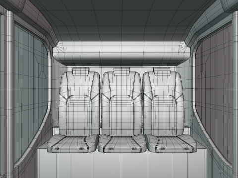 Autonomous minibus concept 3D Model