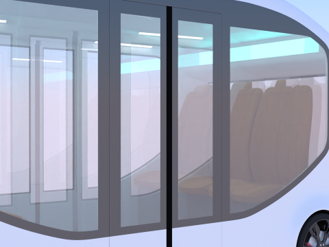 Autonomous minibus concept 3D Model