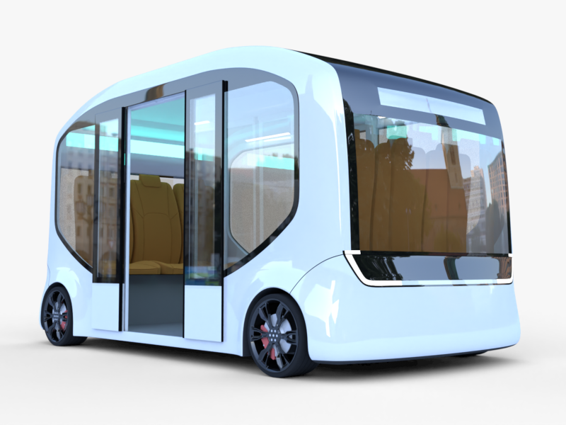 Autonomous minibus concept Modelo 3D .c4d .max .obj .3ds .fbx .stl .blend