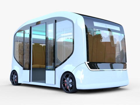 Autonomous minibus concept 3D Модель