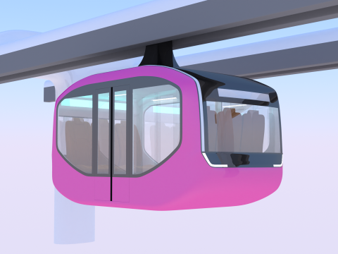 Elevated train concept 3Dモデル