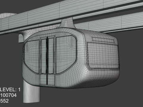 Elevated train concept 3D 모델