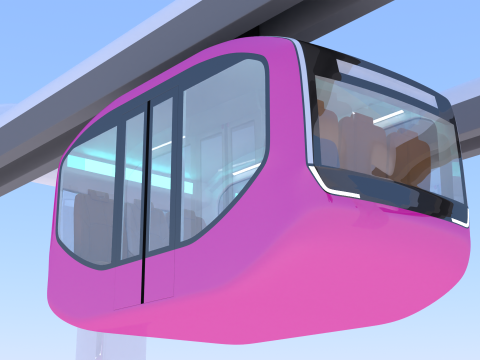 Elevated train concept 3D 모델