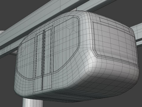 Elevated train concept 3D 모델