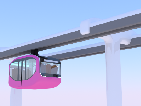 Elevated train concept 3D 모델