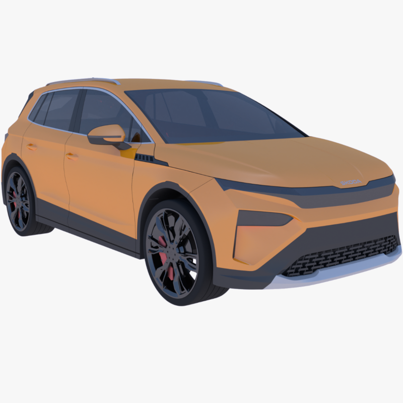 Skoda Elroq exterior Model 3D .c4d .max .obj .3ds .fbx .stl .blend 