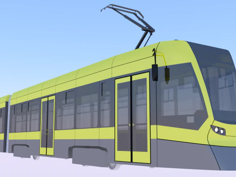 Stadler tram exterior 3D Model
