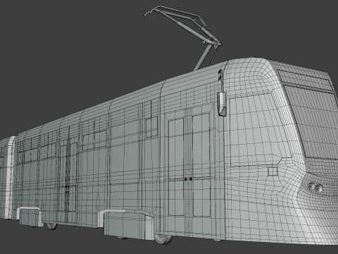 Stadler tram exterior Model 3D
