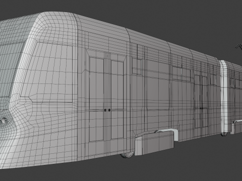 Stadler tram exterior Model 3D