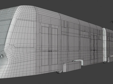 Stadler tram exterior 3D Model