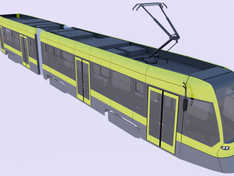 Stadler tram exterior Model 3D