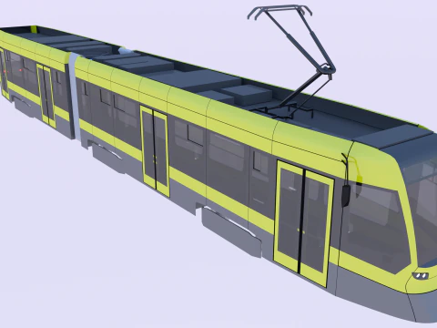 Stadler tram exterior 3D Model