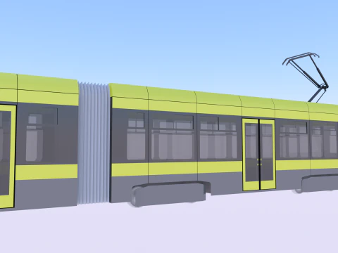 Stadler tram exterior 3D Model