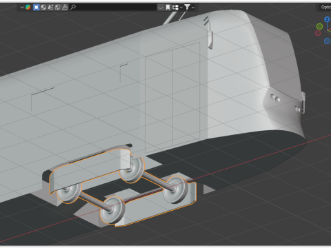 Stadler tram exterior Model 3D