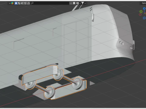 Stadler tram exterior 3D Model