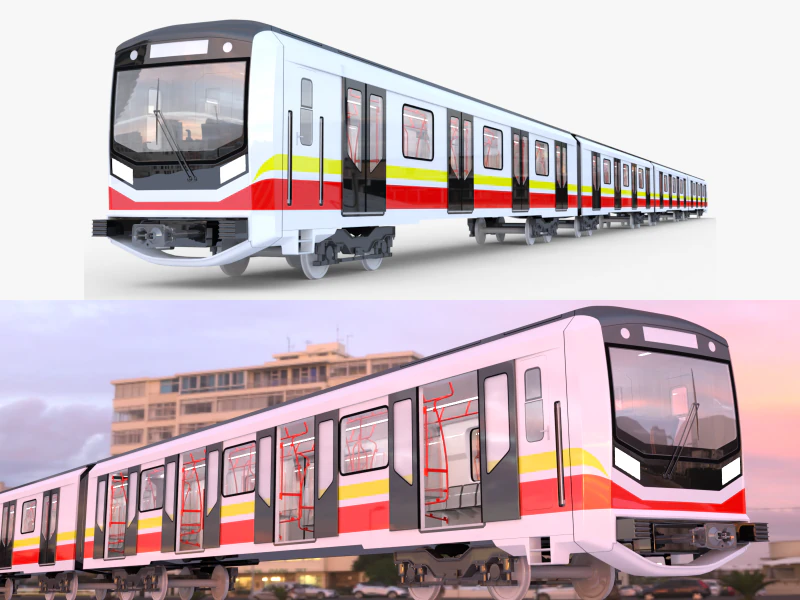 Sofia metro train 3D Model .c4d .max .obj .3ds .fbx .stl .blend