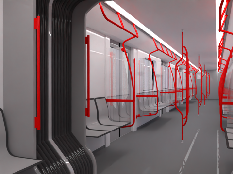 Sofia metro train 3D 모델