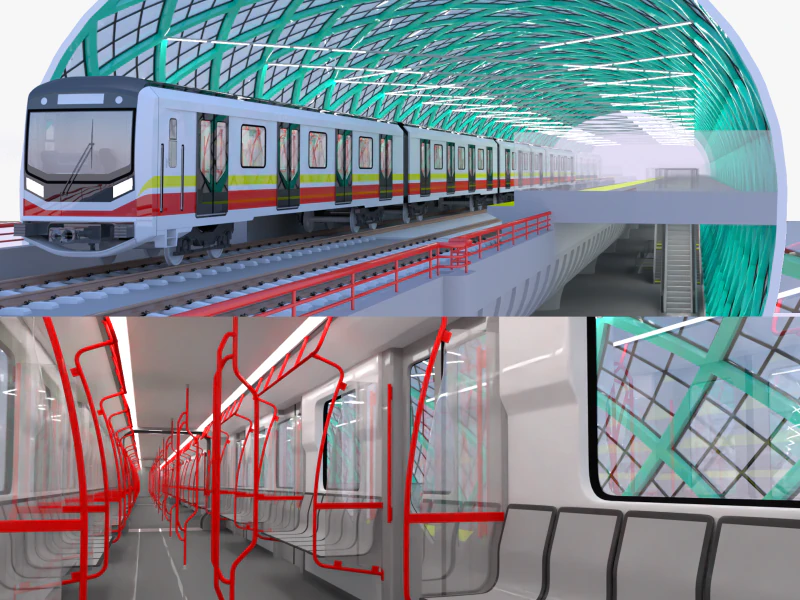 Sofia metro station 3D Model .c4d .max .obj .3ds .fbx .stl .blend
