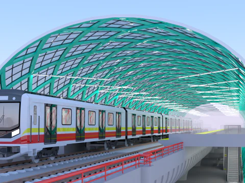 Sofia metro station 3D Model