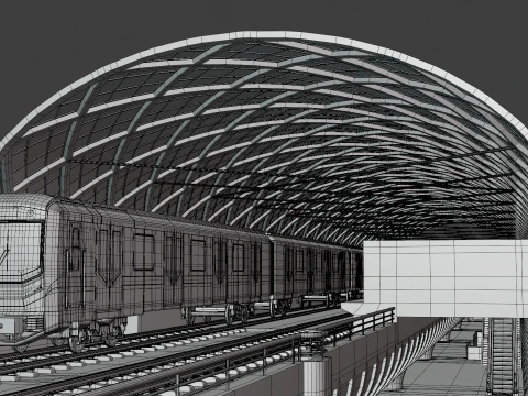 Sofia metro station 3D Model
