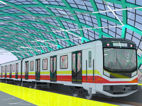 Sofia metro station 3D Model