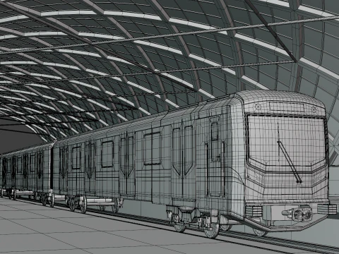 Sofia metro station 3D Model