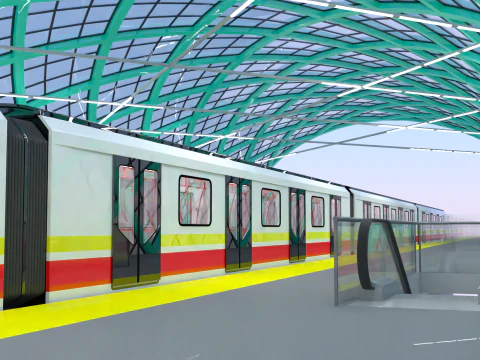 Sofia metro station 3D Model