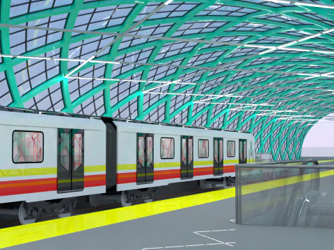 Sofia metro station 3D Model