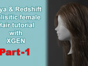 Realistic Female Hair Tutorial with XGen Redshift 3D Tutorials